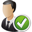 Business User Accept Icon - 64x64px