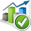 Chart Accept Icon - 64x64px