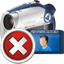 Digital Camcorder Delete Icon - 64x64px
