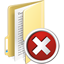 Folder Delete Icon - 64x64px