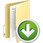 Folder Down Icon - 64x64px