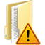 Folder Warning Icon - 64x64px