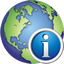 Globe Info Icon - 64x64px