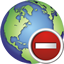 Globe Remove Icon - 64x64px