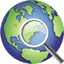 Globe Search Icon - 64x64px