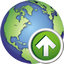 Globe Up Icon - 64x64px