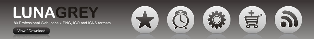 View Luna Grey Icon Set