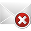 Mail Delete Icon - 64x64px