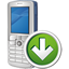 Mobile Phone Down Icon - 64x64px