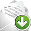 New Mail Down Icon - 64x64px