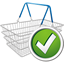Shopping Cart Accept Icon - 64x64px