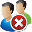 Users Delete Icon - 64x64px